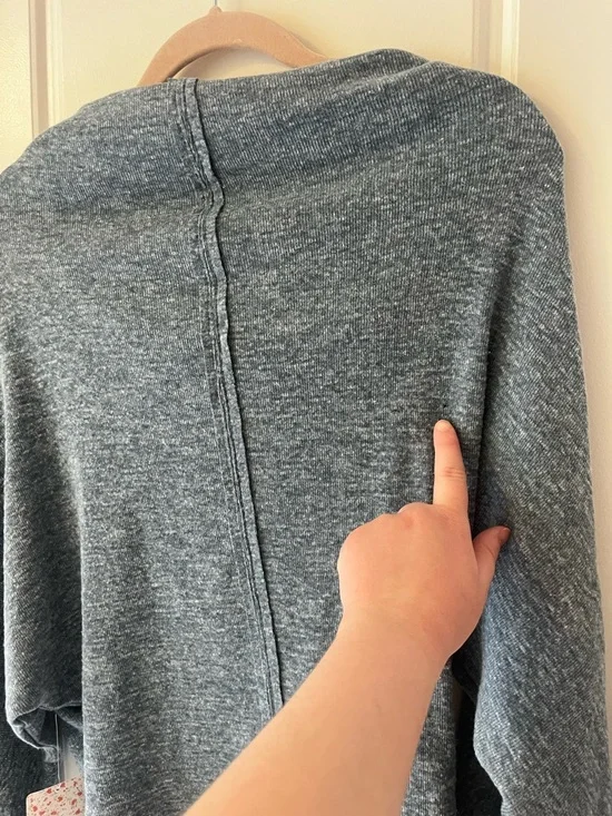 We The Free by Free People | Heathered Gray Cowl Neck Dolman Sweater Oversized - Picture 8 of 9